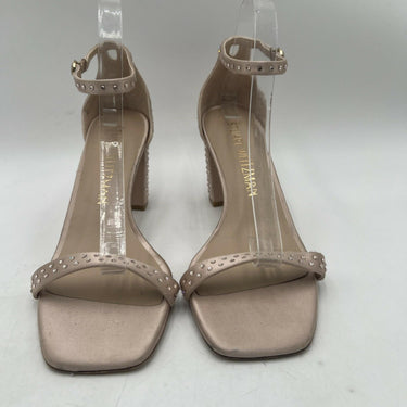Stuart Weitzman Nudistcurve 75 Rose gold block-heel sandals Size 11 Stuart Weitzman