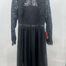 Truth & Fable Dress Womens Black Lace Maxi Long Sleeve Keyhole Formal NWT L Truth & Fable