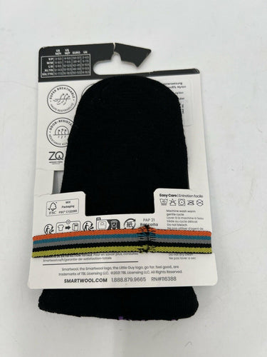 Smartwool Everyday No Show Socks Black Merino Zero Cushion Unisex NWT S