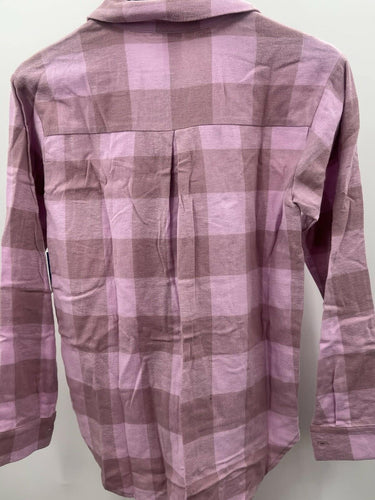 ABOUND Shirt Womens XXS Purple Pink Buffalo Check Button Up NWT - Size XXS