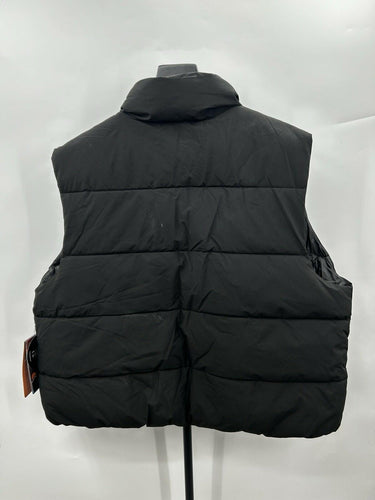 HFX black Men’s puffer vest high stand collar Pockets Size XL HFX