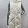 NWT Women’s Sam Edelman Quilted Hooded Puffer Vest in the color Ivory Size XXS Sam Edelman