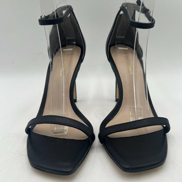 Women’s Stuart Weitzman Amelina 95 Black Leather sandals Heels Size 7B Stuart Weitzman