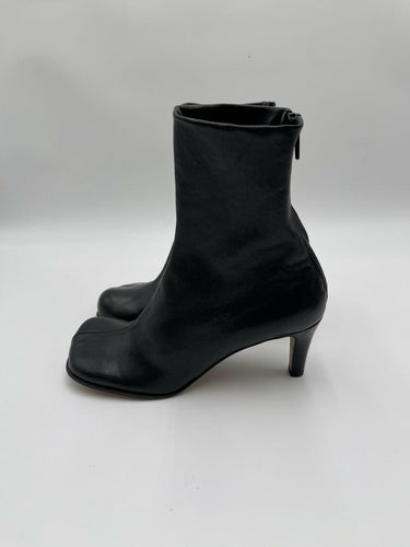 Women’s Bottega Veneta Nico Ankle Boots Black Leather Size 37
