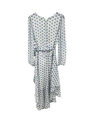 Vince Camuto Chiffon Printed Midi Woman’s  Dress Size L Daisy Daze Vince Camuto