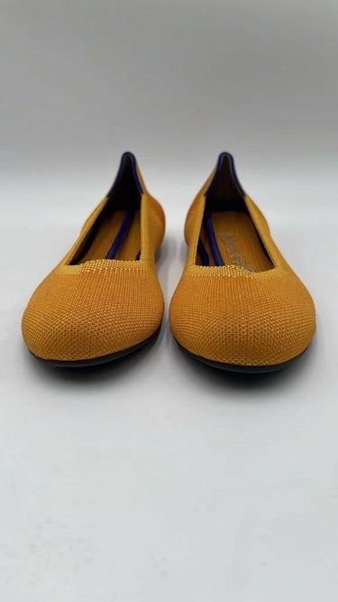 Rothy's The Flat Marigold Yellow Slip-On Round Toe Knit Ballet Size 9 Rothy’s