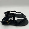 Christian Dior "Dior Up" flat thong sandals Black Leather / Suede Size 37 Dior