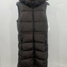 DKNY Vest Womens Brown Long Puffer Hooded Full Zip Pockets Quilted Winter NWT XS DKNY