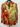 Talbots Ikat Print Tunic Top Orange Green V-Neck Cotton Blouse 4