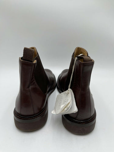 Men’s Brunello Cucinelli waxed calfskin Chelsea boots rich chili brown Size 42 Brunello Cucinelli