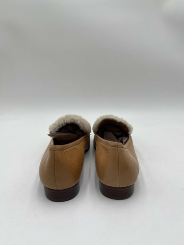 Tory Burch Women's Jessa Shearling Loafers in Caramel Corn Size 6M