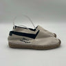 SAINT LAURENT Women's Embroidered Espadrilles in White Canvas Size 36.5 Saint Laurent