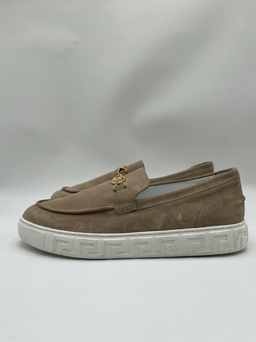 Men’s Versace Medusa '95 Greca loafers in beige suede Size 44 Versace