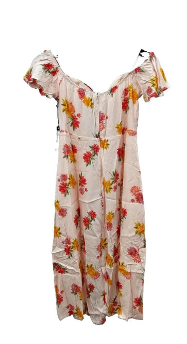 ASTR Kayli Woman’s dress blush multi-floral print, Off The Shoulder Size S