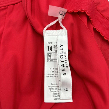 NWOT Seafolly Women's Dd Cup Twist Front Bra Bikini Top Red Size 10