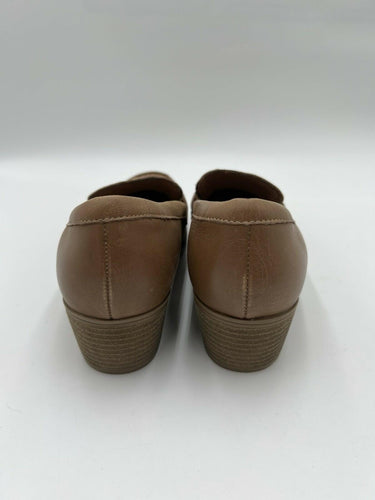 Clarks Charlten Echo Dark Sand Leather Loafers Size 9.5
