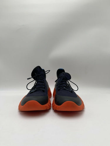 Men’s Fendi Navy Blue "Love Fendi" Sock Sneakers orange soles Size 5