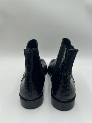 CAVALLI CLASS Men's Animal Embossed Leather Chelsea Boots Size 42.5