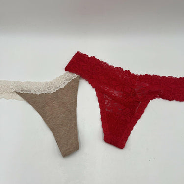 Lot Of 6 Pink Thongs Mix Colors Size S PINK