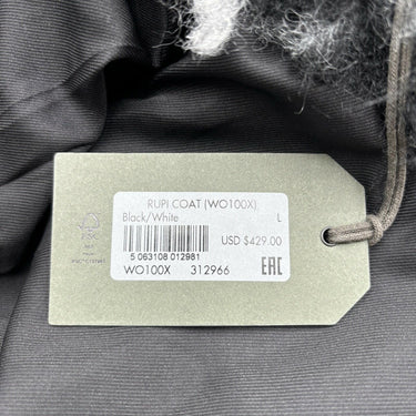 NWT ALLsaints Women’s Faux Fur Rupi Coat Black/White Size L