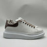 Alexander McQueen Oversized sneaker in white leather Bronze Heel Tab Size 41 Alexander McQueen