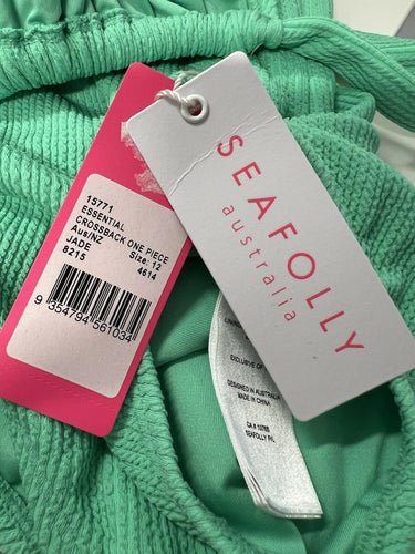 Seafolly Kids Essential Cross-Back One-Piece (Jade) Girl's Swimsuits 12 Seafolly