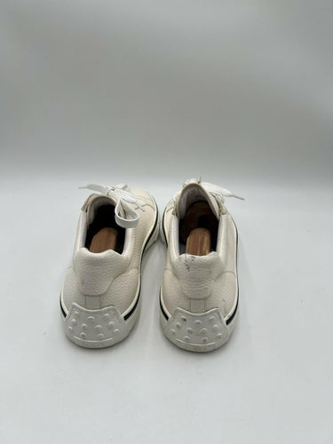 Tod's Men's Casetta Low Top Sneakers White textured leather Size 9 UK