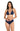 La Blanca Women's Rouched Halter Bikini Swimsuit Top, Indigo Size 10 La Blanca