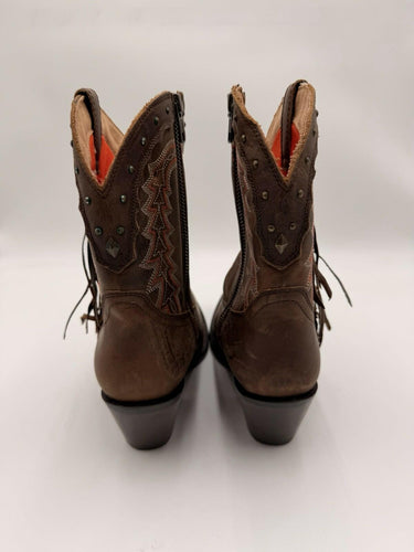Durango Crush Women's Roasted Pecan Fringed Western Boots Size 7M