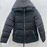 Laundry by Shelli Segal Jacket Womens Black Tweed Sequin Puffer Hooded Winter XS Laundry by Shelli Segal