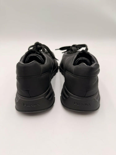 Men’s Prada Prax 01 Black ReNylon Logo Low Top Sneakers Size 7UK PRADA