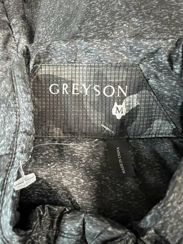 Greyson Vest Mens Quilted Black Heather Puffer Golf Hybrid Performance Warm M Greyson
