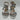 Jewel Badgley Mischka Newberry sandals Rainbow Silver Size 10 Badgley Mischka