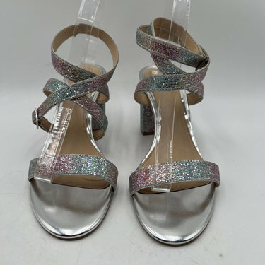Jewel Badgley Mischka Newberry sandals Rainbow Silver Size 10 Badgley Mischka