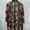 Wild Moss mauve Woman’s floral kimono distinctive Embroidered Border Size S Wild Moss