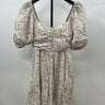 NWT Heartloom puff sleeve mini dress features a vibrant pastel floral Size L Heartloom