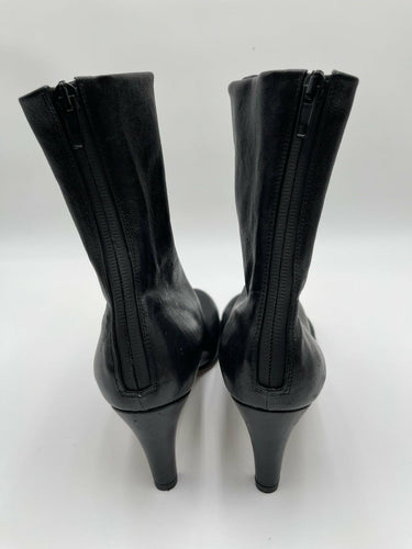 Women’s Bottega Veneta Nico Ankle Boots Black Leather Size 37
