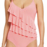 Beyond Control Women's Tiered Ruffle One-Piece Swimsuit - Coral 14 Beyond Control