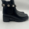 Sugar Favorite Black Jeweled Strap Lug Chelsea Ankle Boots Womens 9.5 Sugar