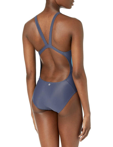 adidas Womens Sh3.Ro Mid 3-Stripes Swimsuit Shadow Navy 6