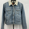 Levi's Ex Boyfriend Sherpa Trucker Jacket Light Wash Denim Oversized Size XL Levi’s