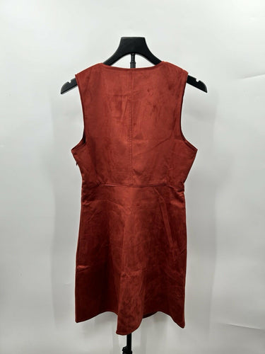 ONLY Womens Frankie Faux Suede Mini Dress Marsala EU Size 40