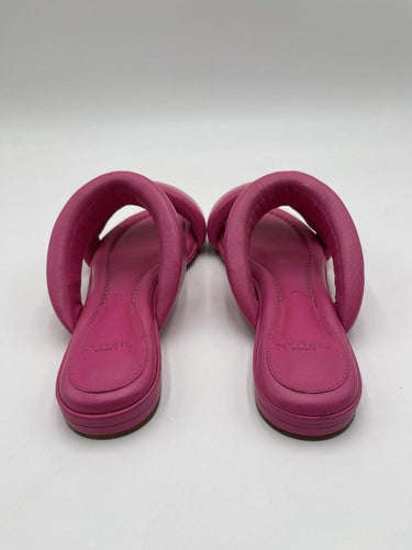 Alexandre Birman Lilla Flat Nappa Leather Sandal in Taffy pink Size 36