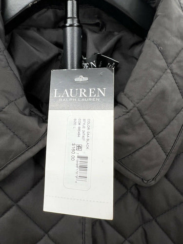Lauren Ralph Lauren Jacket Womens Quilted Barn Black Diamond Puffer Coat L Lauren