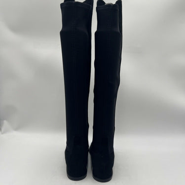 Stuart Weitzman 5050 Hidden Wedge black suede over-the-knee boot Size 4M Stuart Weitzman