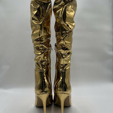 INC Women’s IYONNA Tall Over-The-Knee Boots Gold Size 9M INC International Concepts
