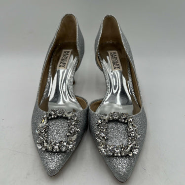 Women’s Badgley Mischka Fabia II Pump in silver glitter Size 5.5 Badgley Mischka