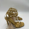 Valentino Garavani metallic gold strappy sandals signature "V" logo Size 35.5 Valentino