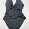 La Blanca Woman’s Island Goddess Twist Mio Black One-Piece Swimsuit Size 10 La Blanca