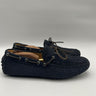 Men's Saks Fifth Avenue navy blue woven suede driving loafers Size 10.5 Saks Fifth Avenue